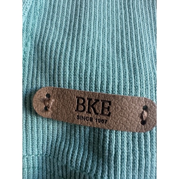 BKE Buckle Pieced French Terry Pullover Sweatshirt Mint Green Size Small - Picture 5 of 7